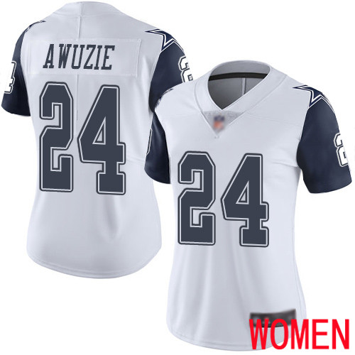 Women Dallas Cowboys Limited White Chidobe Awuzie #24 Rush Vapor Untouchable NFL Jersey->youth nfl jersey->Youth Jersey